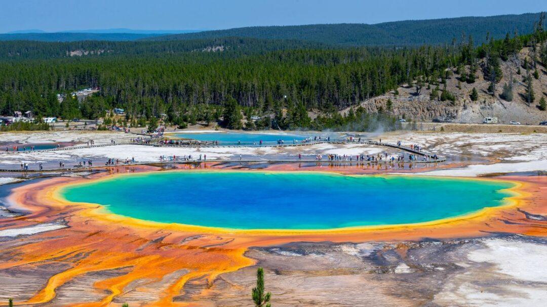 15 Natural Wonders You Must See in Your Lifetime, A breathtaking view of a natural hot spring in Yellowstone National Park, USA.